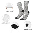thumbnail image 5 of Honeii Silver Glitter Print Adult Socks,Crew Socks,Casual Calf Socks,Daily Wear Socks for Men & Women, Perfect for Sports, Casual and Everyday Use, 5 of 6