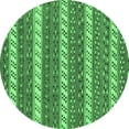 thumbnail image 1 of Ahgly Company Indoor Round Abstract Emerald Green Modern Area Rugs, 3' Round, 1 of 4