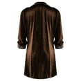 thumbnail image 5 of Women's Retro Velvet Long Jacket Velvet Patchwork Printed Edge Long Sleeved Casual Jacket, 5 of 5