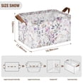 thumbnail image 7 of Yayeee Foldable Storage Basket for Shelves Waterproof Cloth Bins with Handles, Purple Wildflowers, 7 of 7