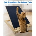 thumbnail image 5 of Hamiledyi Tilted Cat Nail File Scratcher with Ramp Vertical Cats Claw Scratching Boards with Replaceable Sandpaper 3 Adjustable Height Wooden Kitten Scratch Manicure for Kittens, 5 of 6