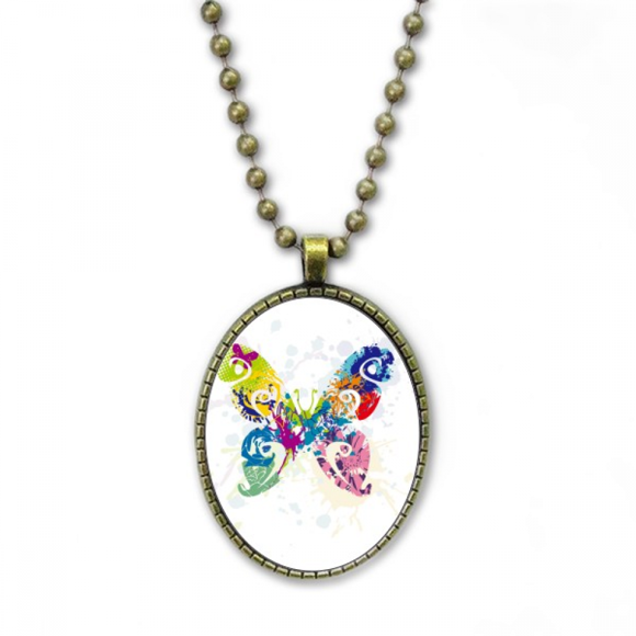 with Floral Patterns Necklace Vintage Chain Bead Pendant Jewelry Collection