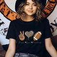 thumbnail image 3 of Peace Love Phlebotomist T-Shirt | Leopard Heart Football Game Day Tee, Gold, Size 3XL, 3 of 6