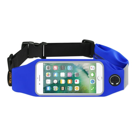 Running Sport Belt For Iphone 7 Plus/ 6s Plus Or 5.5 Inches Device With Two Pockets In Blue (5.5x5.5 Inches)