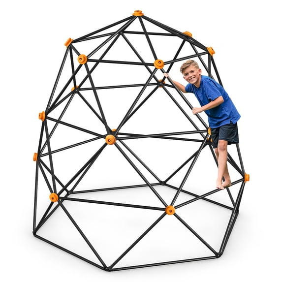 Open Box gobaplay Powder Coated Steel Geometric Climbing Dome with 3 Anchors