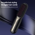 thumbnail image 2 of Cordless Hair Straightener, Professional Ceramic Flat Iron Comb, Rechargeable Curling Iron Hair Straightening Styling Comb, for Less Frizz, Shinier & Smoother Hair, Hair Styling Tools, Black, 2 of 10