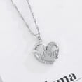 thumbnail image 4 of SFTING Mom Letter Heart Necklace in 925 Sterling Silver Cubic Zirconia Jewelry Love Necklace Mother's Day Birthday Gift for Women Mother, 4 of 10