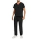 thumbnail image 1 of Penkiiy Scrubs Set para hombres, Classic V-Neck Stretch Top& Pantalones rectos Yoga Waistband L Negro, 1 of 9