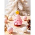 thumbnail image 2 of Mini Christmas Tree Figurines,3Pc Colorful Resin Small Christmas Tree Ornaments, Creative Micro Landscape Decorations, Star Top Tiny Xmas Tree Statues, Cute Tabletop Miniature Holiday Decor Ornament, 2 of 3