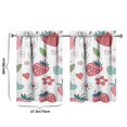 thumbnail image 4 of Vintage Strawberry Tier Kitchen Curtains for Bathroom Living Rod Pocket Window Drapes 28"x36" 2 Panels Window Treatment Tiers, 4 of 4