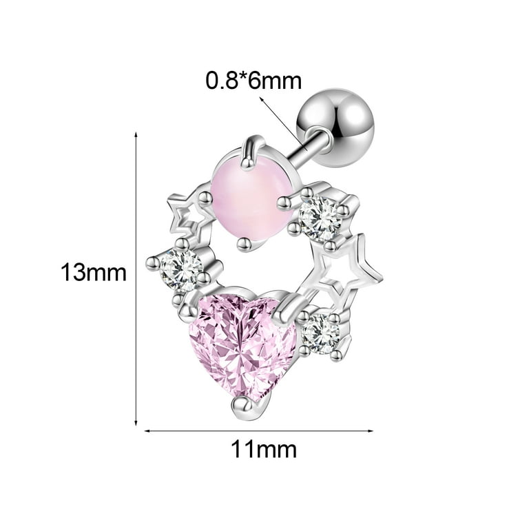 AkariH☆Heart shell pierce Heart Pierce Black Shell