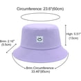 thumbnail image 2 of Smile Face Bucket Hat Summer Travel Bucket Beach Sun Hat Visera unisex Gorra para exteriores Adepaton WMZL-1108-3, 2 of 6