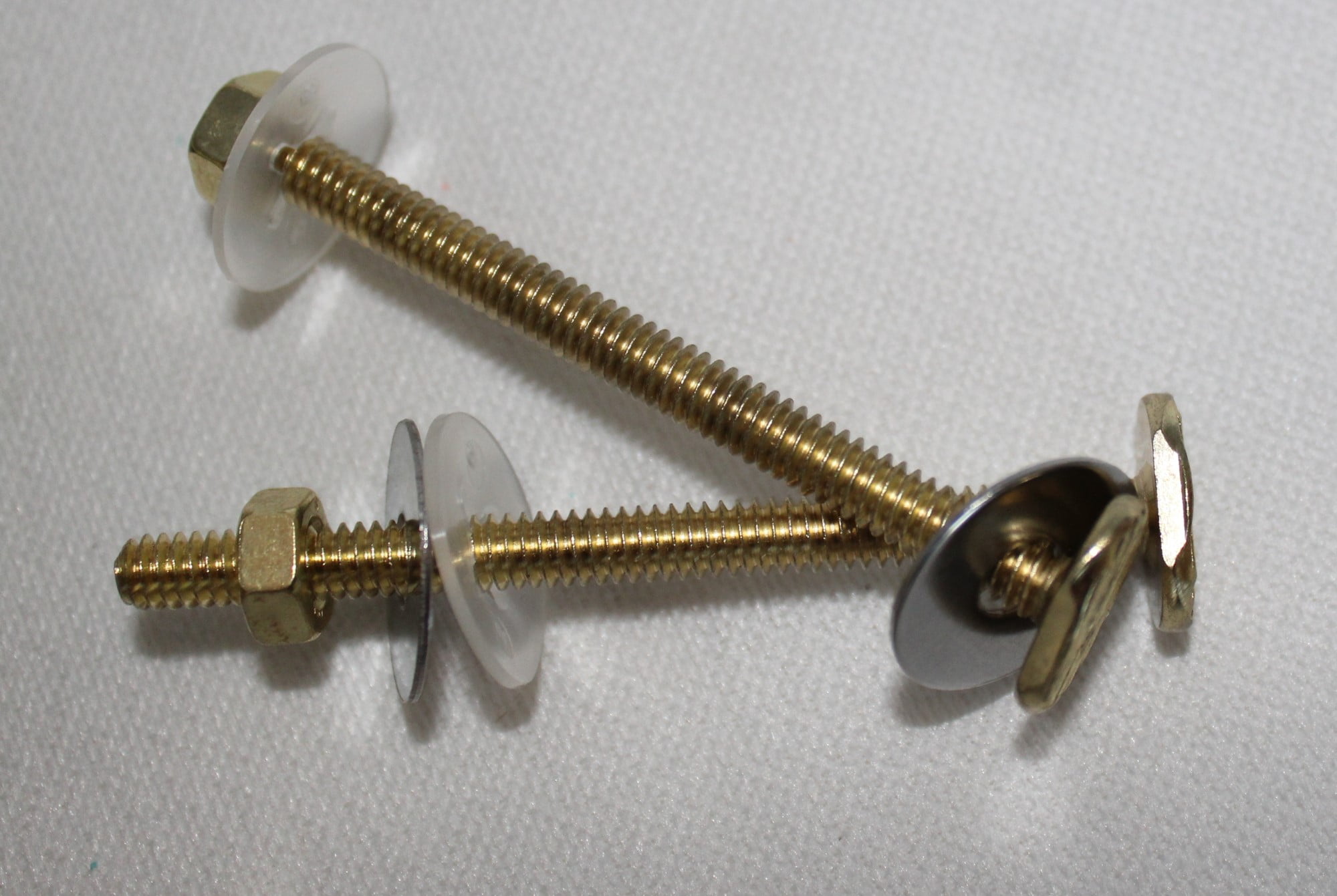 2.25 inch Brass Bolts for mounting Toilet to Floor