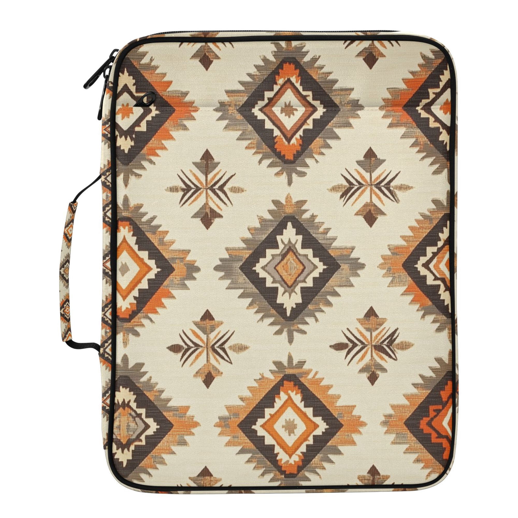 FORMRS Accordion File Folder A4 Size 7-Pocket Expanding Document Organizer Bag with 3 Ring Binder, Geometric Designs