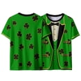 thumbnail image 5 of LEKWK St Patricks Day Shirt Women Suit With Gold Graphic Tees Short Sleeve Novelty Tops Casual Tops 3D Vest Print Holiday Clothing, 5 of 7