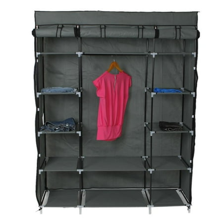 Ktaxon 53 Portable Closet Wardrobe Clothes Rack Shelf Storage