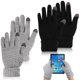 thumbnail image 2 of Qarigey 2a Of Touch Guantes Para Tablet Guantes De Pantalla Táctil Cómodos Y Transpirables Para Tablet guantes y mitones Negro+Gris, 2 of 6