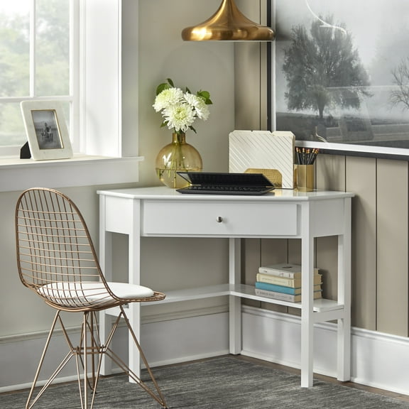 TMS Ellen Corner Writing Desk, White
