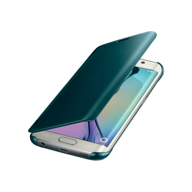 beschaving hooi Sovjet Samsung Clear View Cover EF-ZG925B - Flip cover for cell phone -  polycarbonate - green - for Galaxy S6 edge - Walmart.com