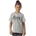 thumbnail image 3 of Never Give Up Motivated Optimistic Girls Kids T Shirt Tees Teen Brisco Brands M, 3 of 6