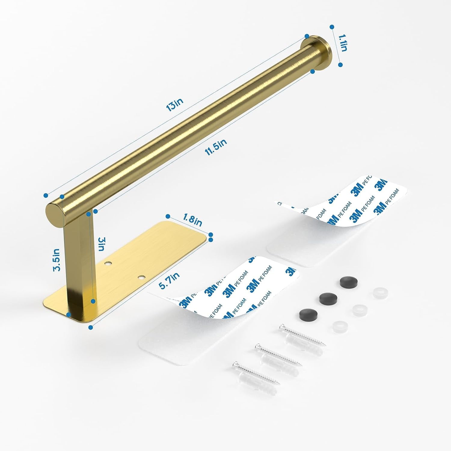 Gold Paper Towel Holder Wall Mount Paper Towel Holder Sturdy Under Cabinet Paper Towel Holder Wall Mount Strong Self Adhesive Wall Walmart