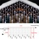 thumbnail image 2 of Guirnalda de luces LED con forma de copo de nieve para decoración navideña, para el hogar, bodas, jardín, cortina de luces, 2 of 5
