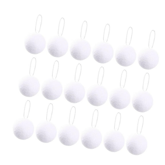 Dualoai 18x Christmas Balls Ornaments Craft Foam Balls for New Year Birthday Wedding 6cm