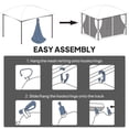 thumbnail image 4 of Outsunny 10' x 13' Gazebo Replacement Mosquito Netting Screen Walls, Black, 4 of 10