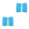 thumbnail image 2 of Cateissary 2 piezas de soporte para mango de olla, funda resistente al calor para el hogar, Clip de silicona para el hogar con doble agujero azul Azul claro Doble agujero 2Conjunto, 2 of 6