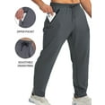 thumbnail image 5 of MANSENHUG Mens Plus Size 3 Pack Lightweight Fabric Active Athletic Workout Jogger Sweatpants for Men with Zipper Pocket and Drawstring, 5 of 6