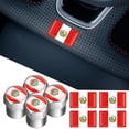 thumbnail image 2 of For Toyota 3d Epoxy Peru Flag Steering Wheel Decor Sticker Car Badge Wheel Tire Valve Stem Caps Covers Car Styling, 2 of 5