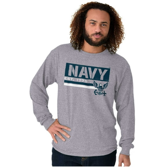 US Navy Est 1775 Eagle Anchor Symbol Long Sleeve TShirt Men Women Brisco Brands S