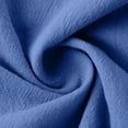 thumbnail image 6 of LIZUOJUN Linen Shirts For Women V-Neck Short Sleeve Blouse Breathable Lightweight Casual Loose Fit Solid Crinkled Gauze Top Summer Beach Bohemian,Blue,L, 6 of 6