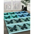 thumbnail image 2 of Ahgly Company Indoor Rectangle Patterned Medium Teal Green Area Rugs, 5' x 8', 2 of 6