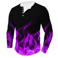 thumbnail image 1 of Blusas y camisas de manga larga con cuello redondo para hombre, estilo casual, cuello redondo, estampado, para fitness, deportes, manga larga, blusa de poliéster., 1 of 4