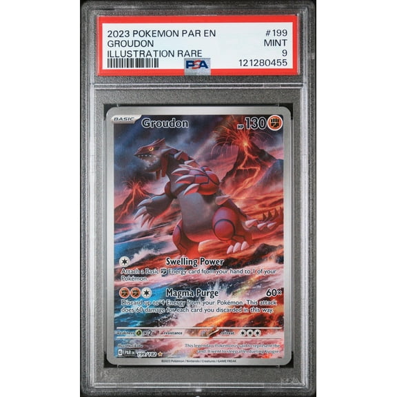 2023 Pokémon Scarlet & Violet Paradox Rift Illustration Rare Groudon #199 PSA 9