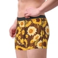 thumbnail image 2 of Pofeuu Vintage Wood Grain Sunflower A Print Men’s Boxer Briefs, Moisture-Wicking Underwear, Regular,Trunk-XX-Large, 2 of 5
