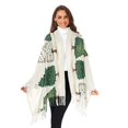 thumbnail image 3 of FORMRS Womens Scarf Winter Soft Long Big Warm Shawls Wrap Tassel Scarves, Hand Drawn Christmas Stars, 3 of 9