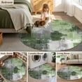 thumbnail image 6 of Sage Green Grey Round Area Rug 4 FT, Non Slip Indoor Outdoor Rug, Modern Oil Painted Abstract Art Aesthetics Washable Soft Circular Carpet Floor Mat for Coffee Table Nursery Foyer Balcony, 6 of 9