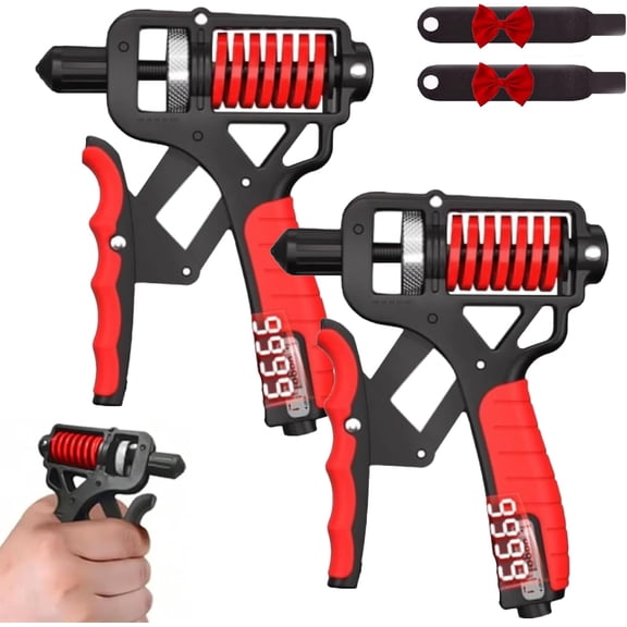 Adjustable Hand Grip Strengthener with Electronic Counter, 11-364LB Resistance Hand Gripper for Grip, Finger & Forearm Training, Non-Slip Handle Strength Trainer for Home Gym Workout
