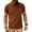 Orange, variant on Mens Quarter Zip Golf Shirts Short Sleeve Knit Textured T-Shirts Solid Color Stretchy Muscle Shirt Summer Lightweight Comfy Tops Orange S