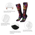 thumbnail image 3 of Balery Neon Psychedelic Giraffe Calcetines novedosos Calcetines deportivos Calcetines hasta la rodilla Calcetines de algodón Calcetines originales y geniales, 3 of 6