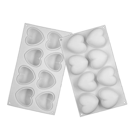 

Silicone Cake Pan Silicone Cake Mold Silicone Cake Molds Reusable Non-stick Easy Release 3D Love Heart Shaped Silicone Molds Tray White