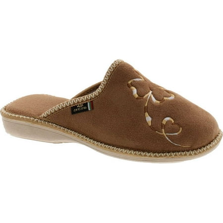 

SC Home Collection Womens 14117 Plush Embroidered House Slippers Made in Europe Beige 39