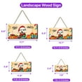 thumbnail image 5 of Merry Christmas Santa Bichon Frise Scarf Twinkling Lights Xmas Holiday Landscape Wood Sign Bichons Dog Lovers Gifts Idea Hanging Wall Home Decor - 00022, 5 of 5