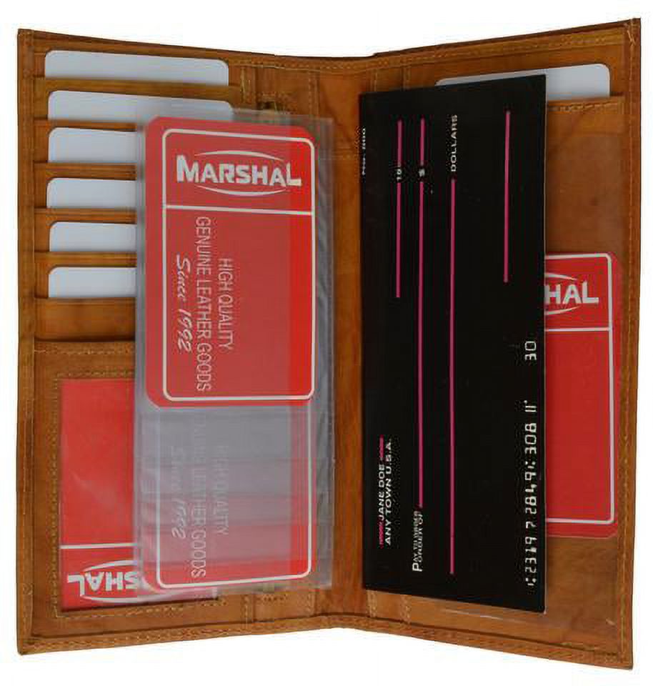 Marshal Genuine Leather Plain Checkbook Cover – Tan, Handmade In India (Unisex)