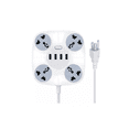 thumbnail image 1 of Multi Contacto 4 Puertos Usb Switch Extensión Regleta blanco, 1 of 4