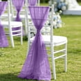 thumbnail image 4 of AUNVITO Beautiful Gauze Chair Back Flower Chair Sash 8 x 108 Inch No Accessory for Wedding Party Home Decoration and Event Styling, 4 of 6