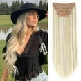 thumbnail image 4 of Synthetic Hairpiece - Long Wavy Clip In Hair Extensions For Women - High Temperature Fiber, 4 of 44
