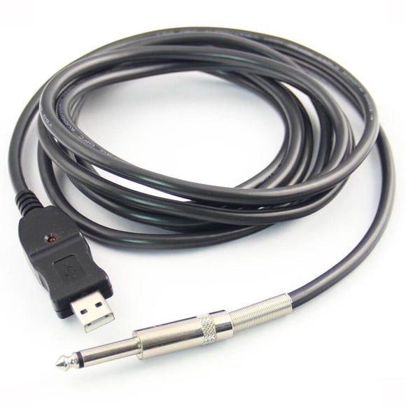 3M USB Guitar Bass to USB Link Cable Adapter PC Recording USB Guitar Cable (Black)